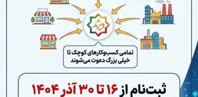 فراخوان ثبت‌نام در فرآیند ارزیابی و انتخاب برند برتر ملی سال۱۴۰۵