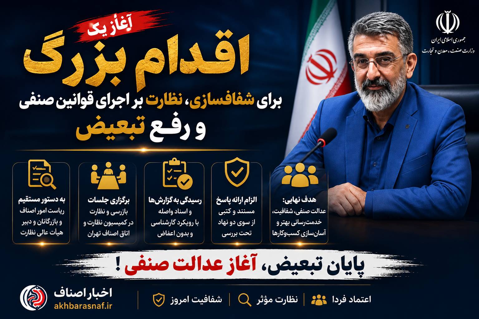 آغاز یک اقدام بزرگ برای شفافسازی، نظارت بر اجرای قوانین صنفی و رفع تبعیض