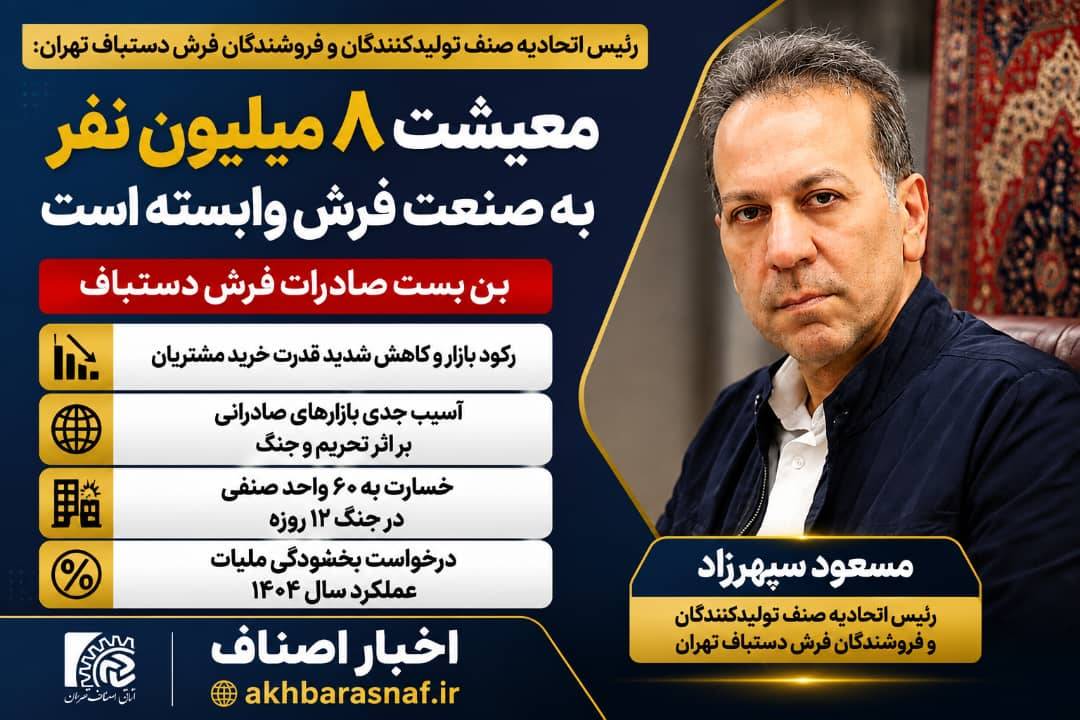 فرش دستباف ایران در تنگنای رکود؛ معیشت ۸ میلیون نفر در انتظار حمایت!