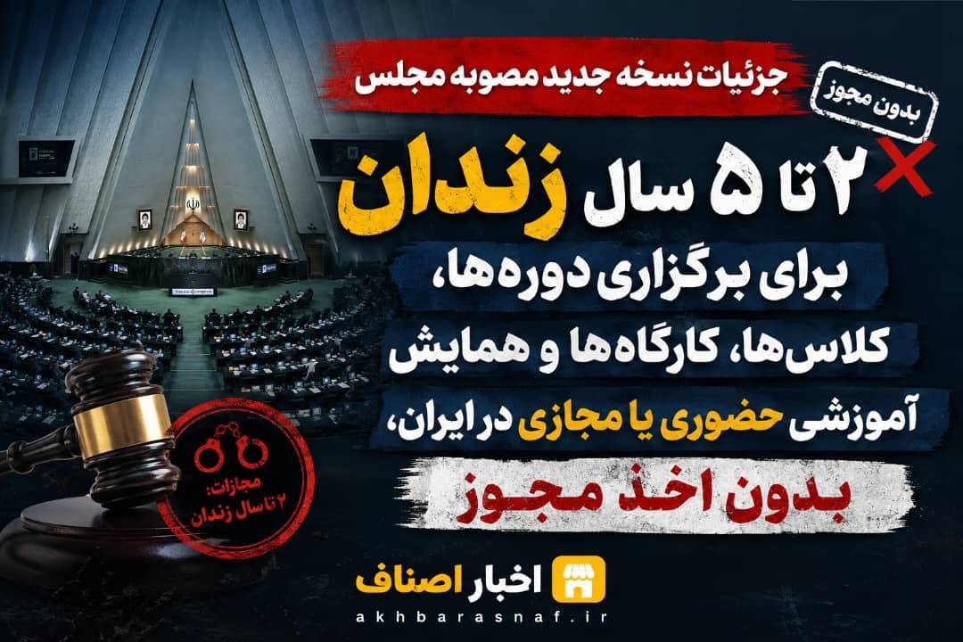 جزئیات نسخه جدید مصوبه مجلس درباره برگزاری دوره‌های آموزشی بدون مجوز